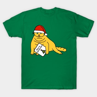 Chonk Cat says Merry Christmas T-Shirt